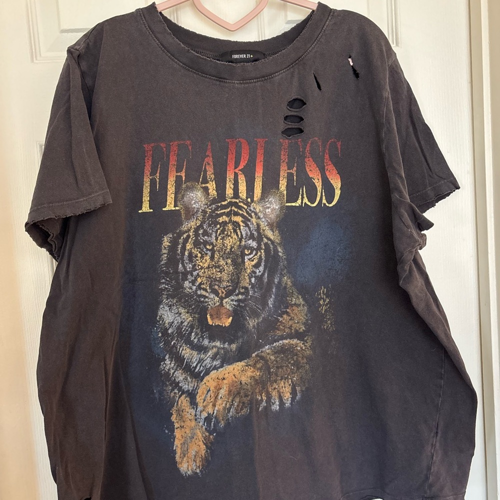 Forever 21 Black Crew Neck T-Shirt